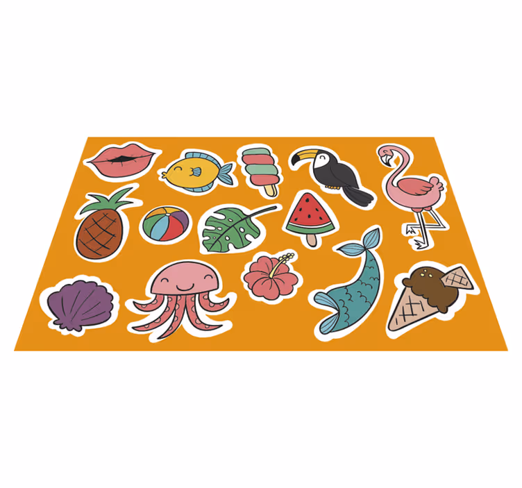 Dětské prostírání s barevnými tropickými prvky - TenStickers