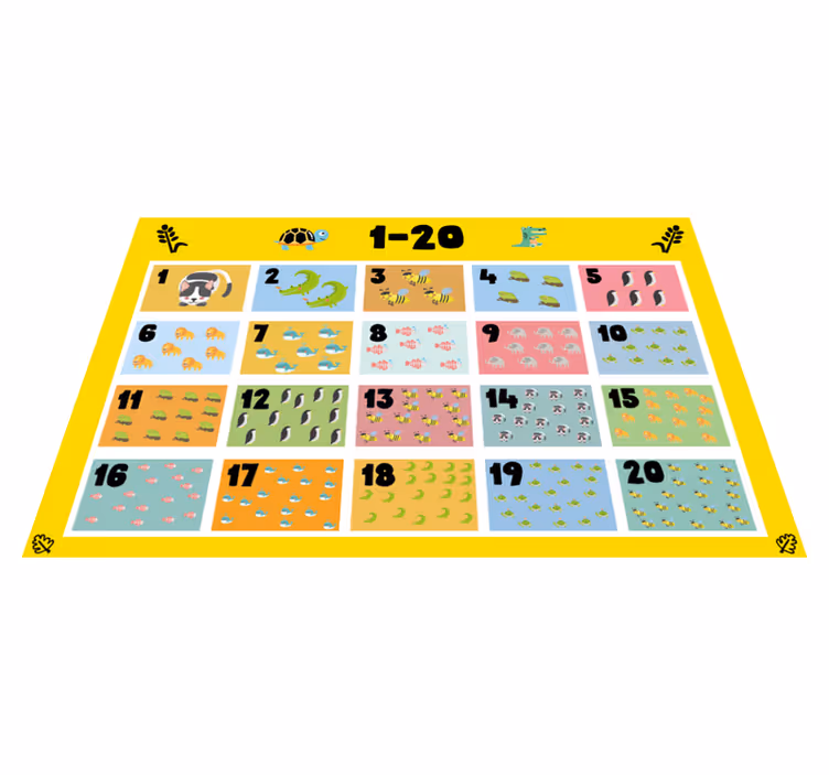 Vypočítat 1 až 20 dětí a dětí prostírání - TenStickers