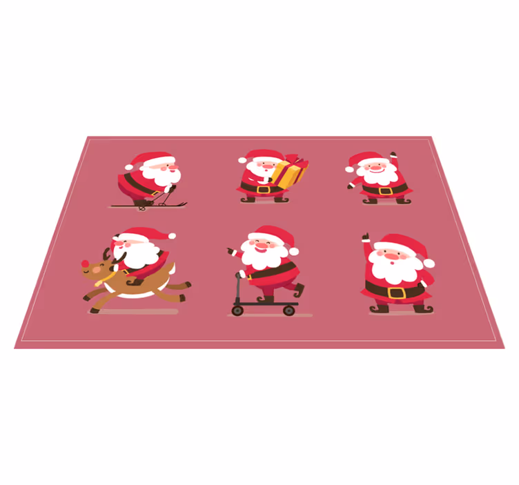 Vánoční prostírání s postavičkami santy - TenStickers