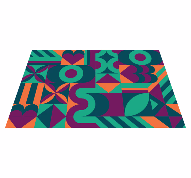Barevný geometrický vzor moderní prostírání - TenStickers