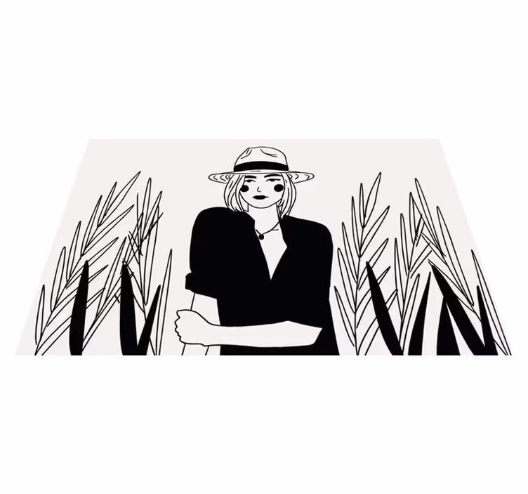 Originální prostírání s ilustrací stylové ženy - TenStickers