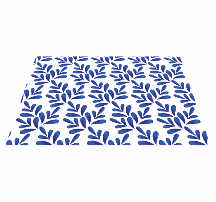 Modrý porcelán elegantní prostírání - TenStickers