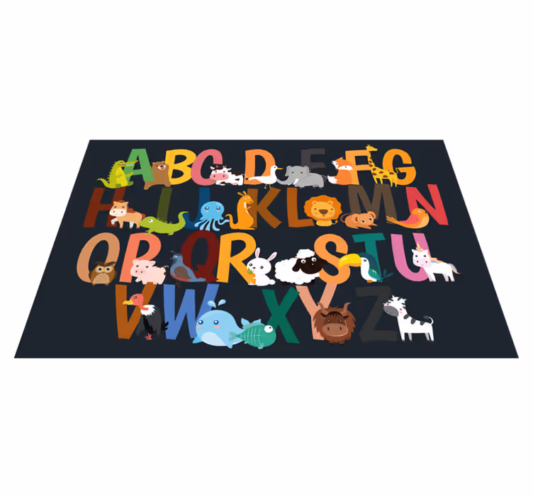 Zvířecí abeceda anglické děti prostírání - TenStickers