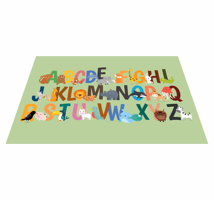 Zvířecí abeceda de děti prostírání - TenStickers