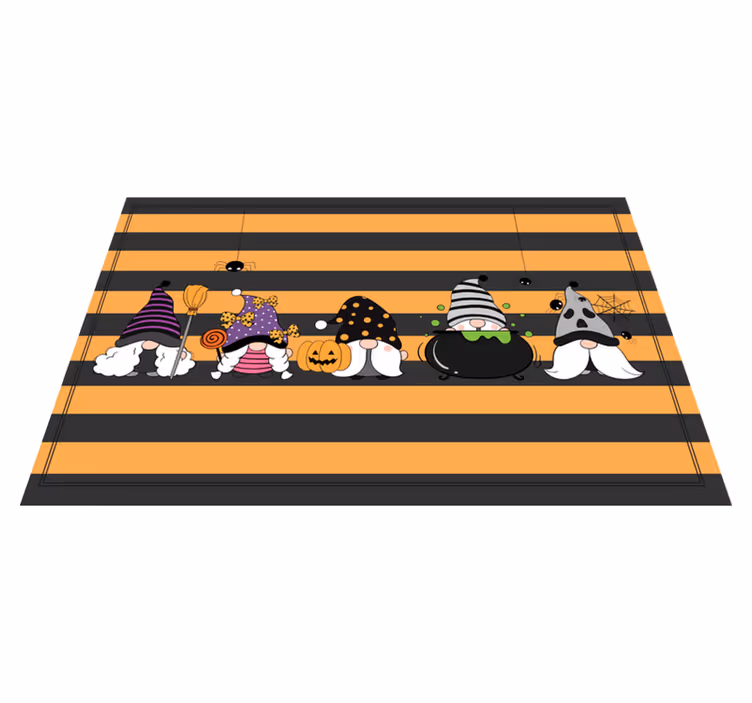 Halloweenské prostírání s trpasličími klobouky - TenStickers