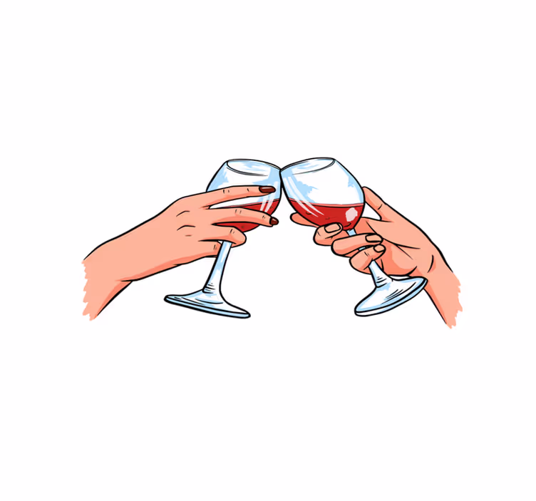 Prostírání v restauraci pro milovníky vína - TenStickers