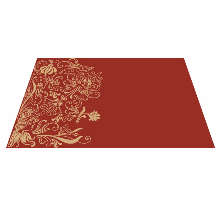červené vintage boční elegantní prostírání - TenStickers