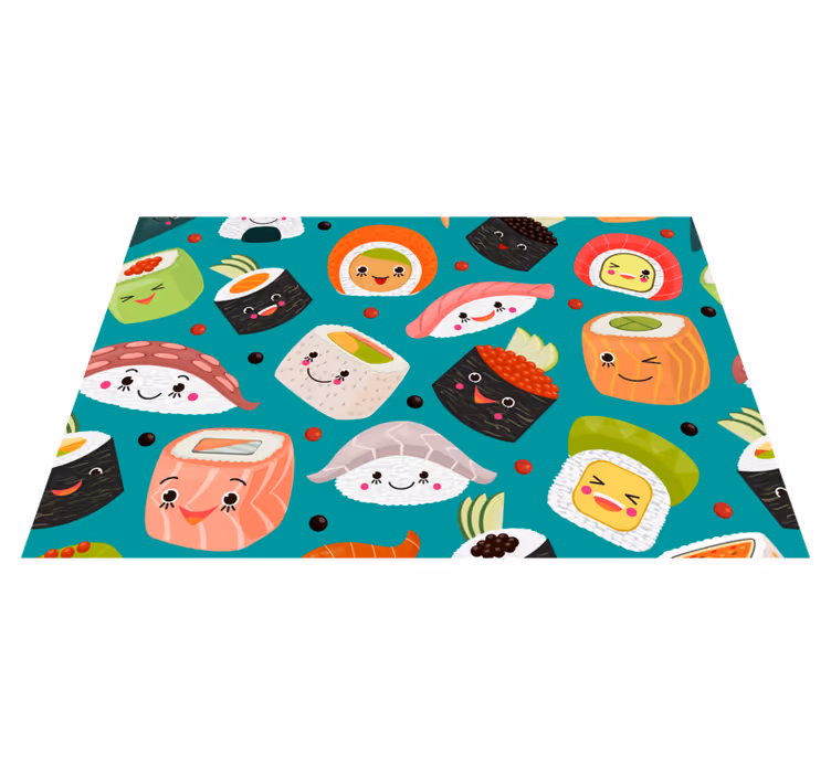 Sushi s tvářemi vinylové prostírání - TenStickers