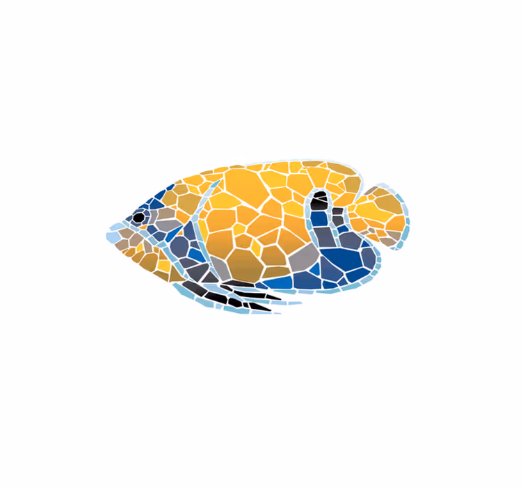 Originální prostírání s mozaikovou rybou - TenStickers