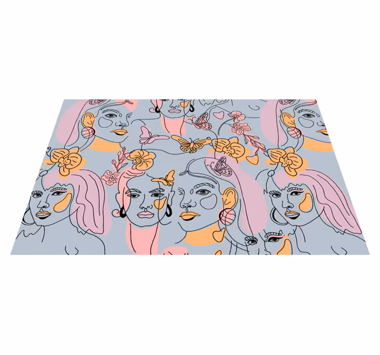 ženy abstraktní koláž vinylové prostírání - TenStickers