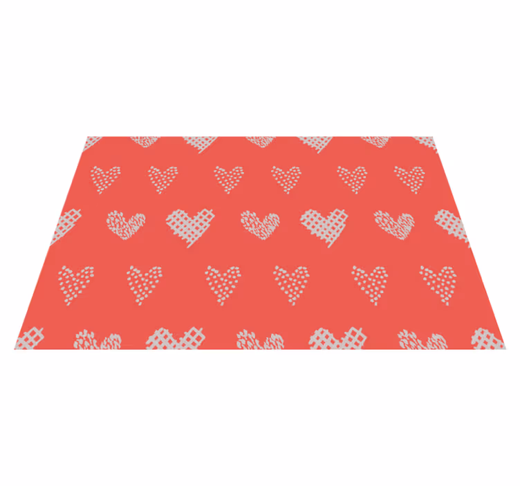 Prostírání s texturami srdíčkový vzor - TenStickers