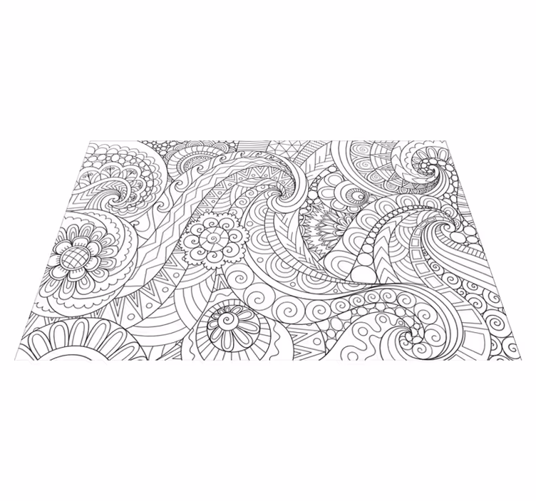 Mandala bílá elegantní prostírání - TenStickers
