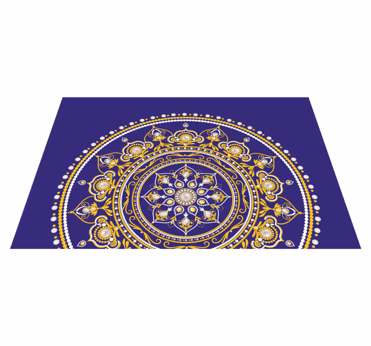 Originální prostírání s propracovanou zlatou mandalou - TenStickers