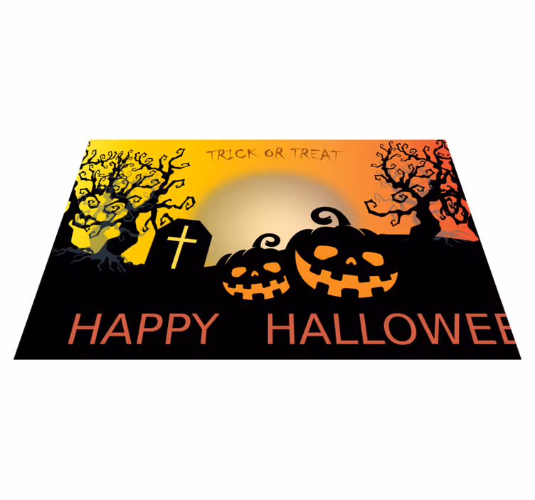Dýně hřbitov halloween prostírání - TenStickers