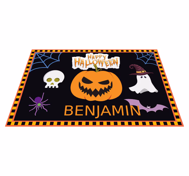 Děti halloween vzor s prostírání jmen - TenStickers