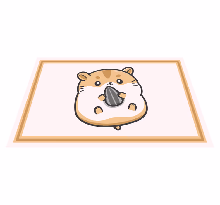 Roztomilý křeček kreslený moderní prostírání - TenStickers