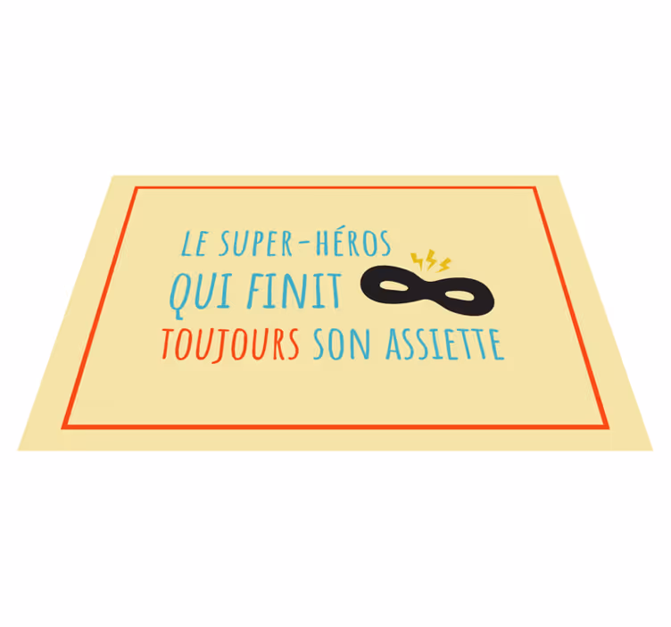 Dětské prostírání s inspirací superhrdinů - TenStickers