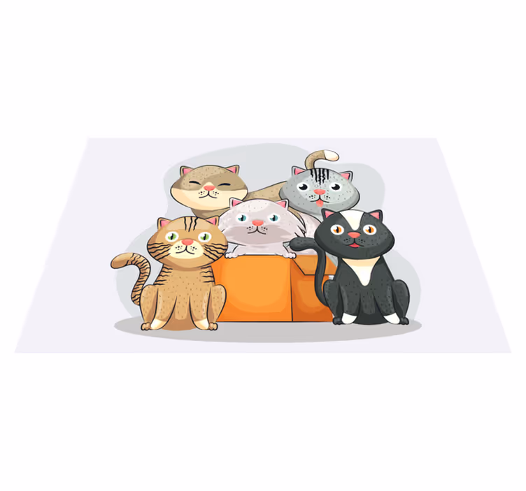 Kočky v krabičce dětské prostírání - TenStickers