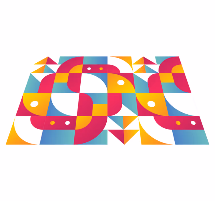 Moderní prostírání s odvážnými geometrickými vzory - TenStickers