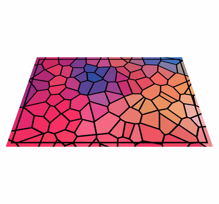 Zářivé barevné geometrické originální prostírání - TenStickers