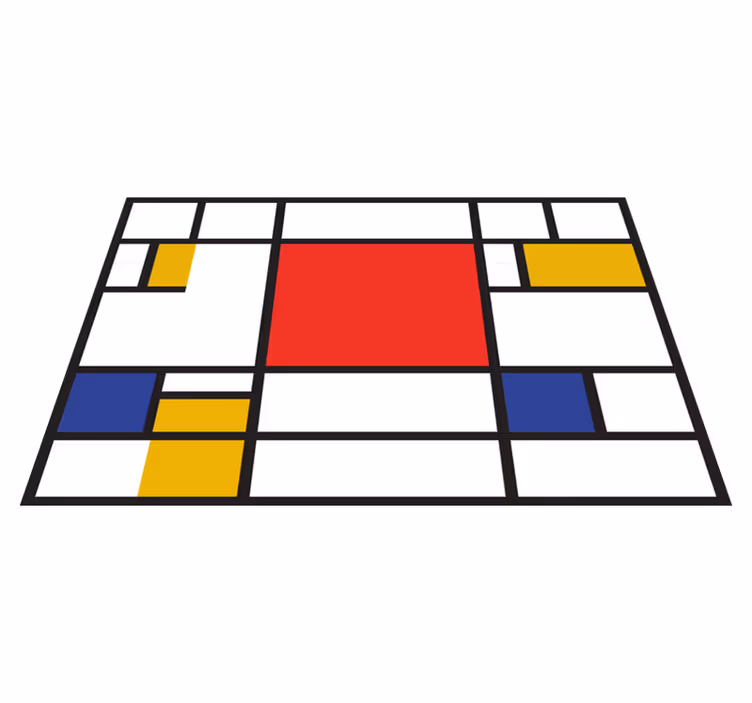 Mondrian geometrické umění originální vinylové prostírání - TenStickers