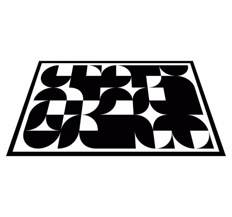 Moderní prostírání s geometrickým černým motivem - TenStickers