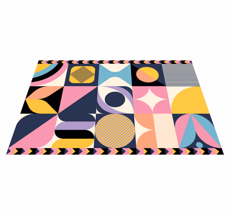 Moderní prostírání v geometrických barevných blocích - TenStickers