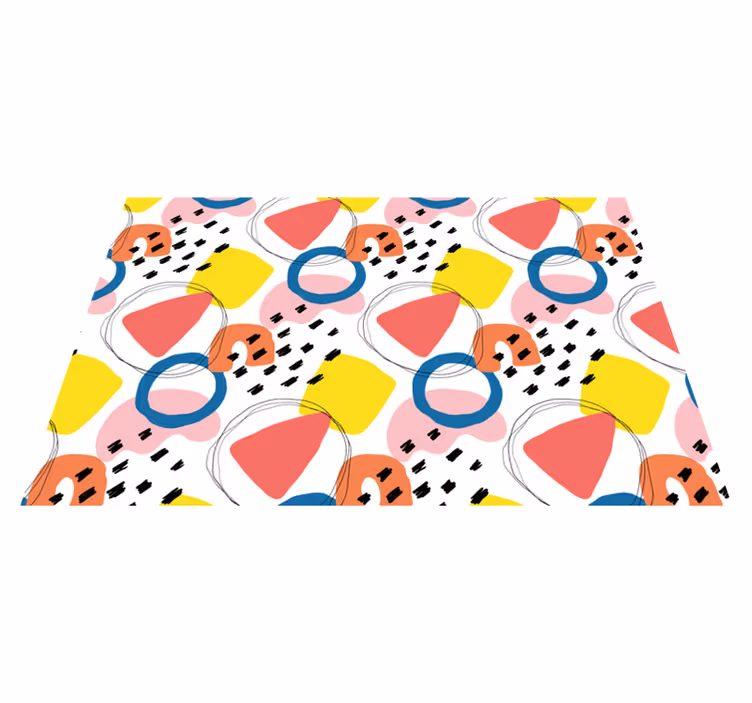 Moderní prostírání s živými geometrickými prvky - TenStickers