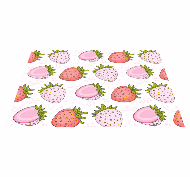 Originální prostírání s růžovým jahodovým vzorem - TenStickers