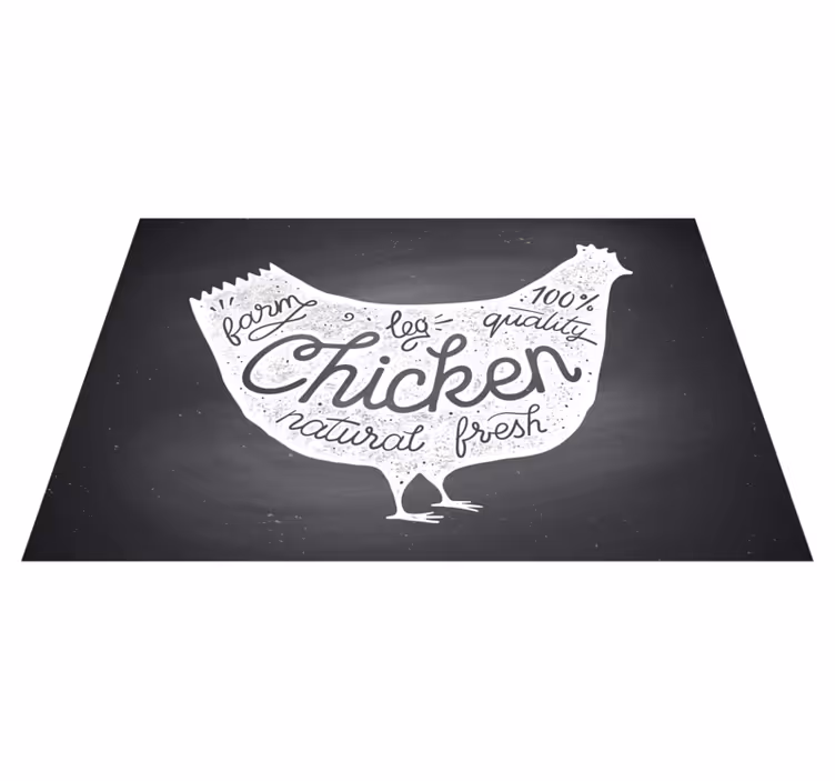 Vintage kuřecí tabule originální prostírání - TenStickers