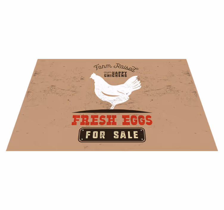 Originální prostírání s čerstvým farmářským kuřetem - TenStickers