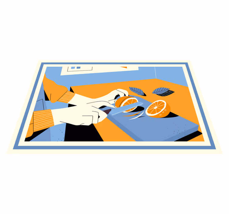 Moderní prostírání pro krájení čerstvých pomerančů - TenStickers