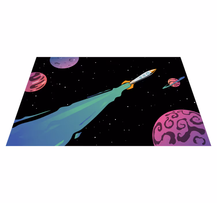 Dětské prostírání dobrodružství s raketami - TenStickers