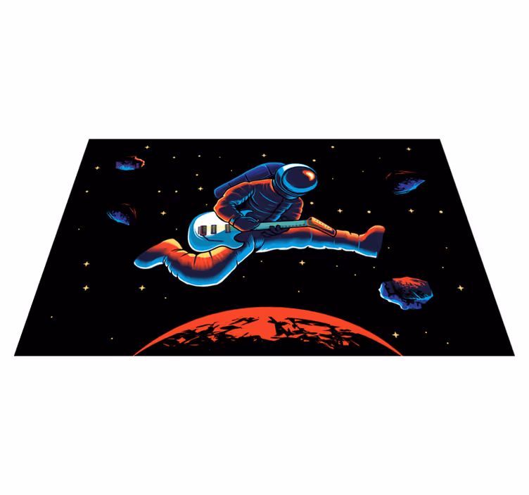 Originální prostírání astronaut hrající na kytaru - TenStickers