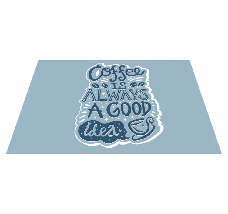 Prostírání citace inspirace z kávy - TenStickers