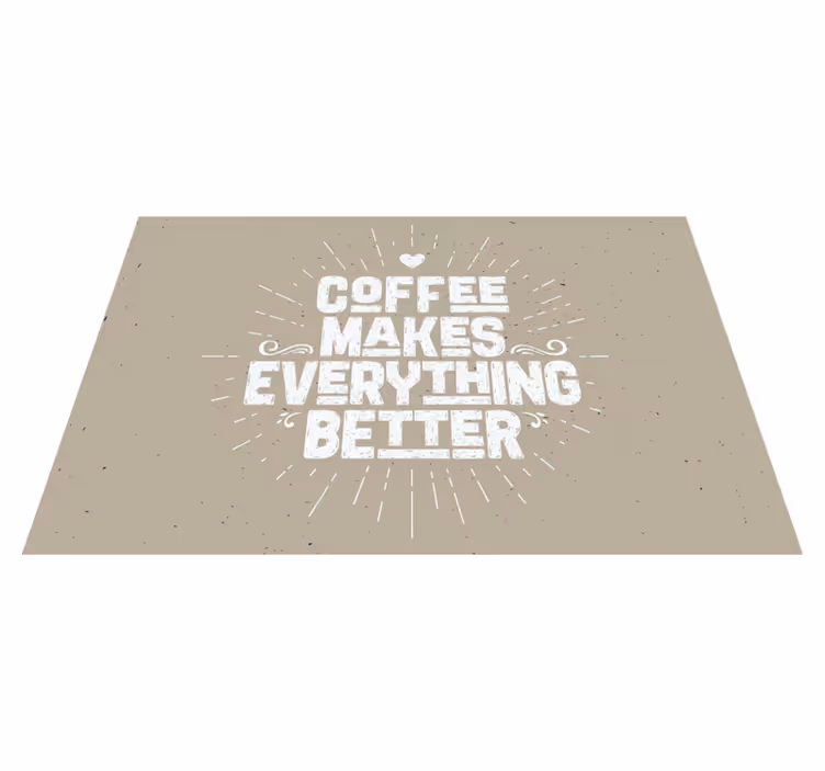 Prostírání citace kávová motivační citát - TenStickers