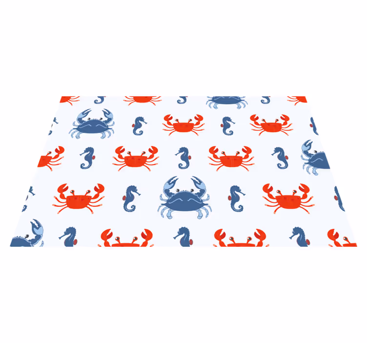 Originální prostírání s motivem kraba a mořské koně - TenStickers