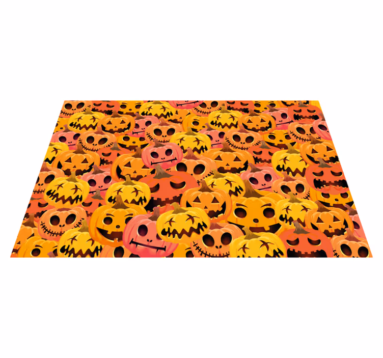 Veselé a smutné dýně halloween prostírání - TenStickers