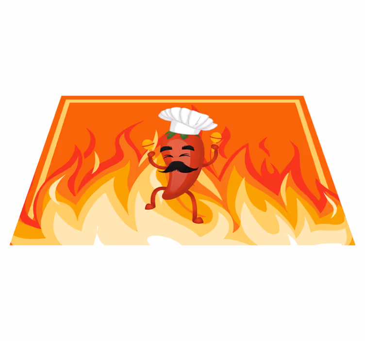 Chilli kuchař kreslený graffiti moderní prostírání - TenStickers