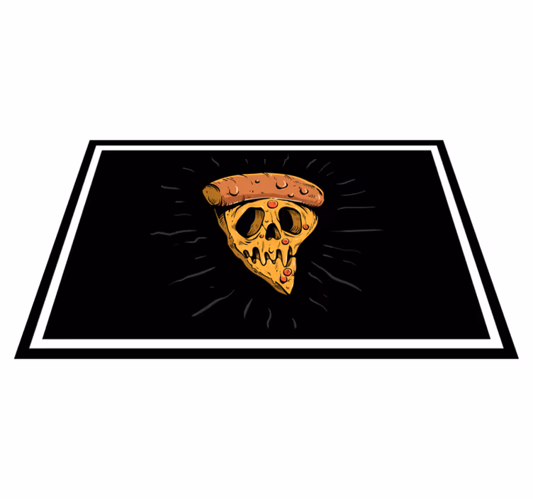 Pizza lebka graffiti styl originální prostírání - TenStickers