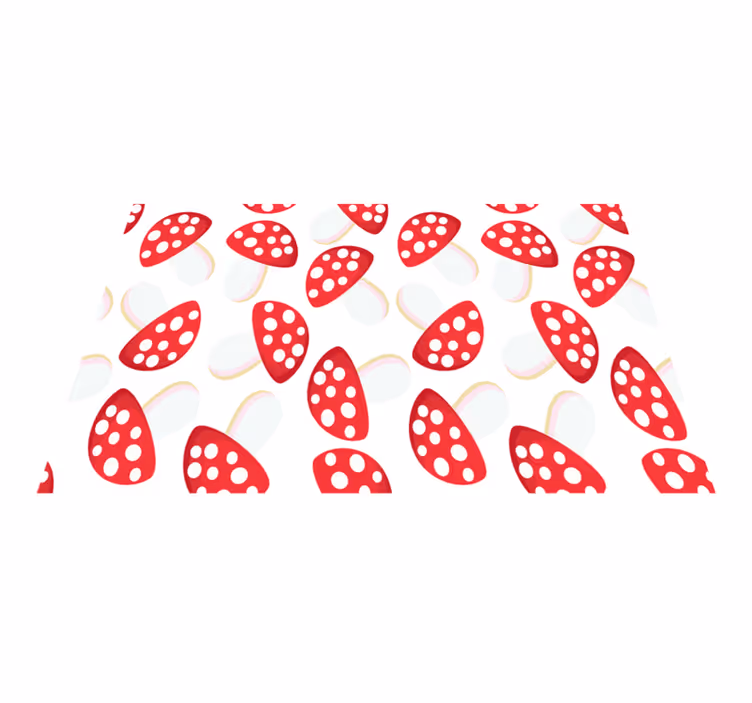 Prostírání na bílém pozadí klasické houby - TenStickers