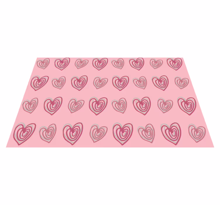 Originální prostírání srdíčkový vzor - TenStickers