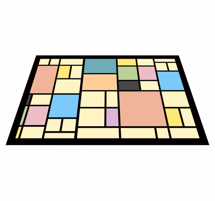 Moderní prostírání s geometrickým abstraktem - TenStickers