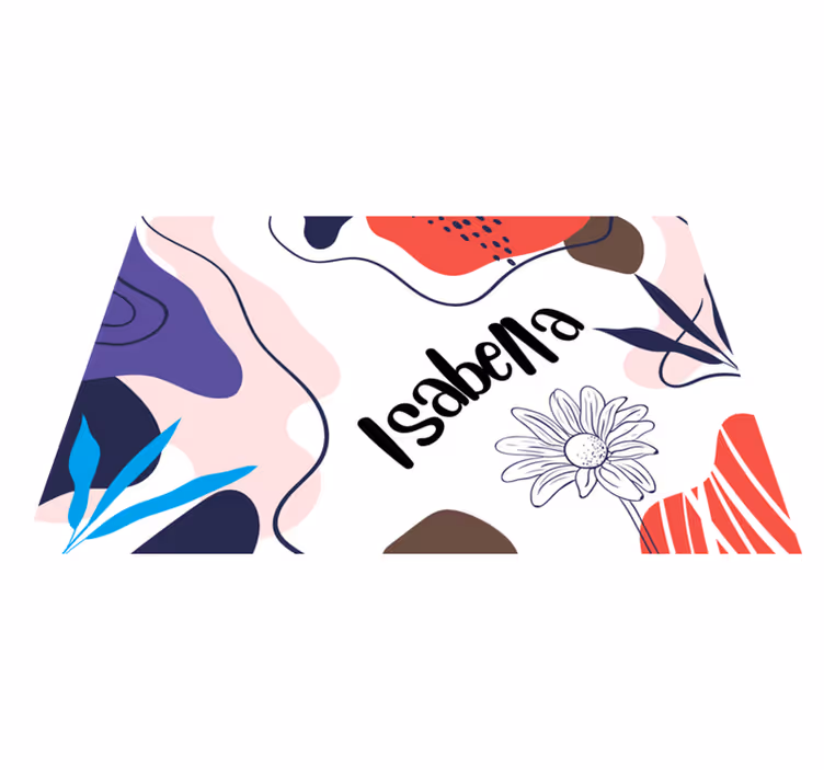 Prostírání se jménem barevné abstraktní květiny - TenStickers