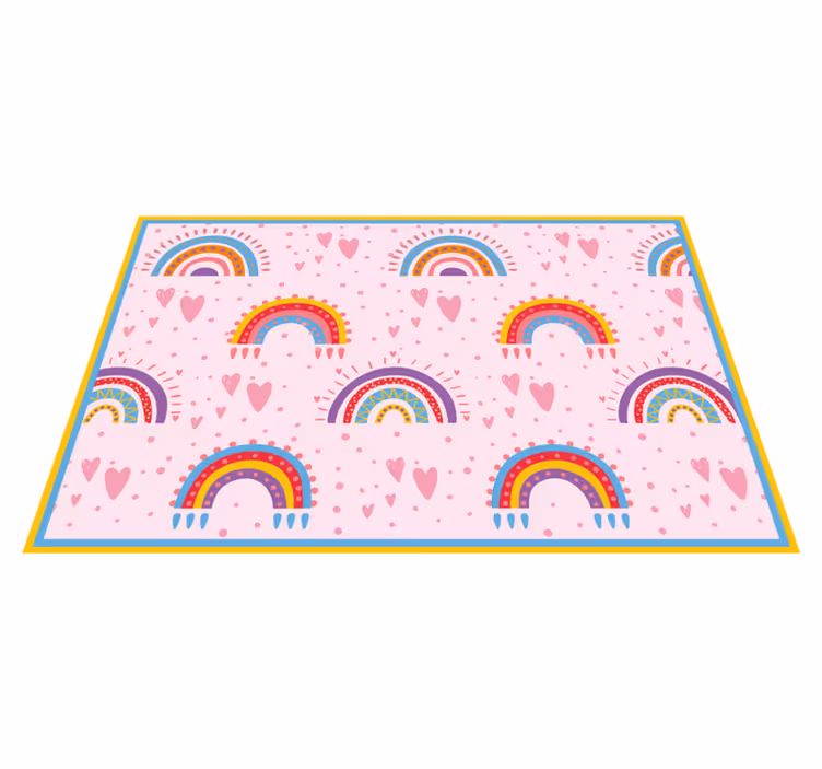 Růžové tečky duhy dětské prostírání - TenStickers