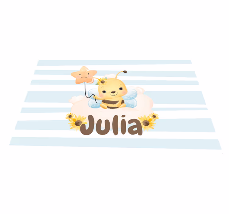 Roztomilá včelka se jménem děti prostírání - TenStickers