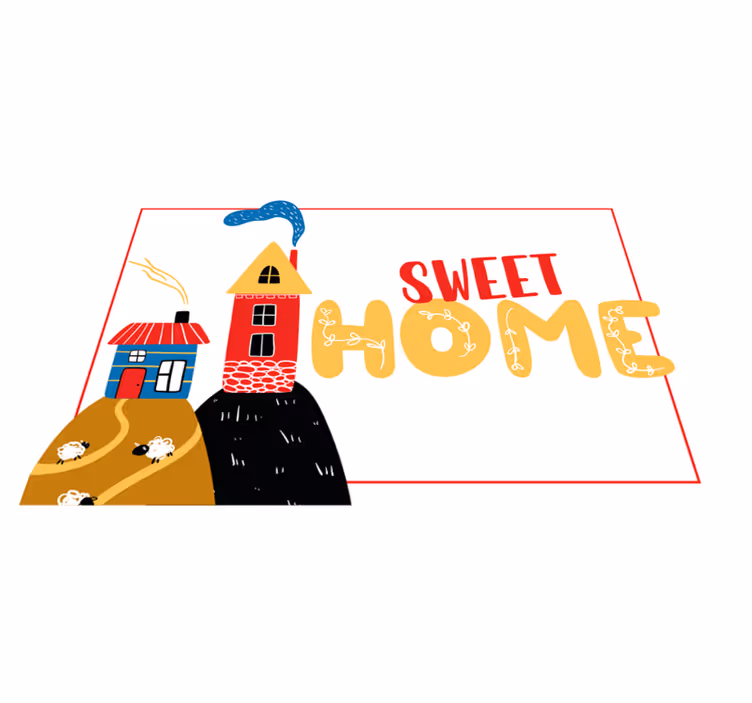Dětské prostírání barevný dům na scéně - TenStickers