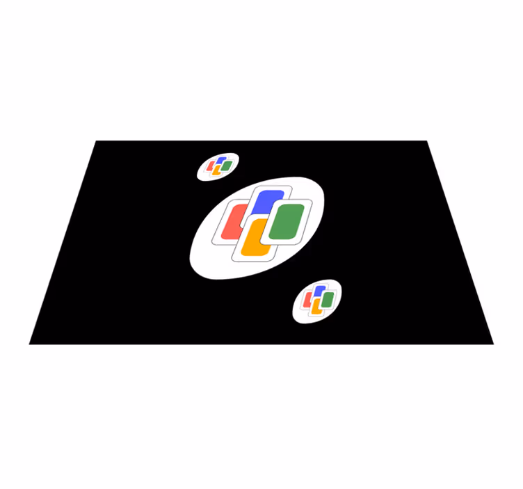 Originální prostírání s živými geometrickými tvary - TenStickers