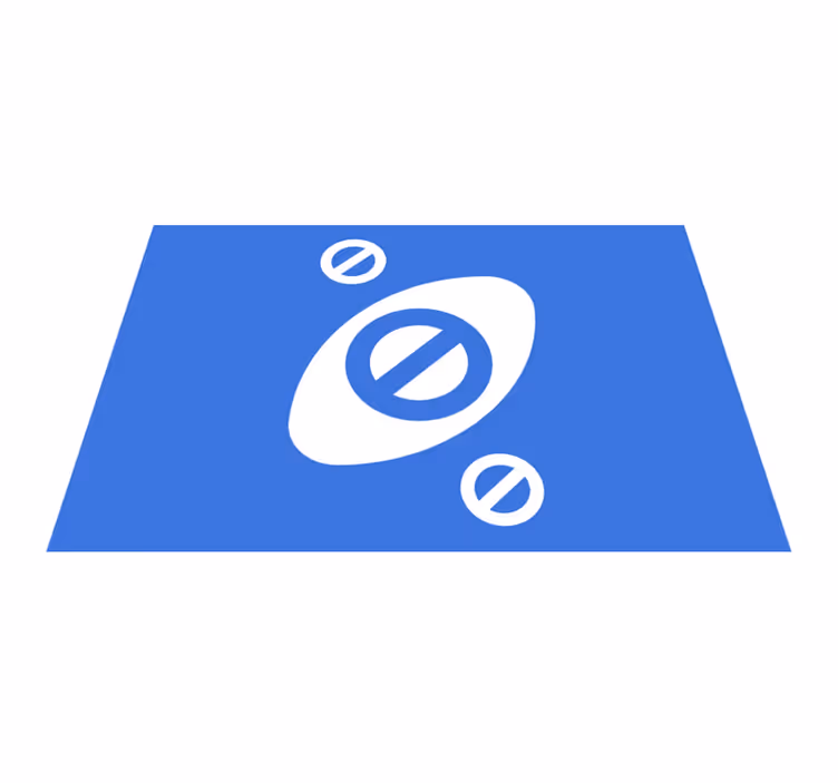 Moderní prostírání v minimalistickém modrém tónu - TenStickers