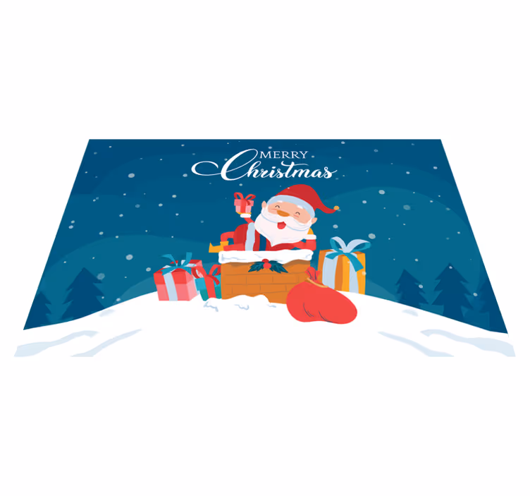 Santa text veselé vánoční prostírání - TenStickers